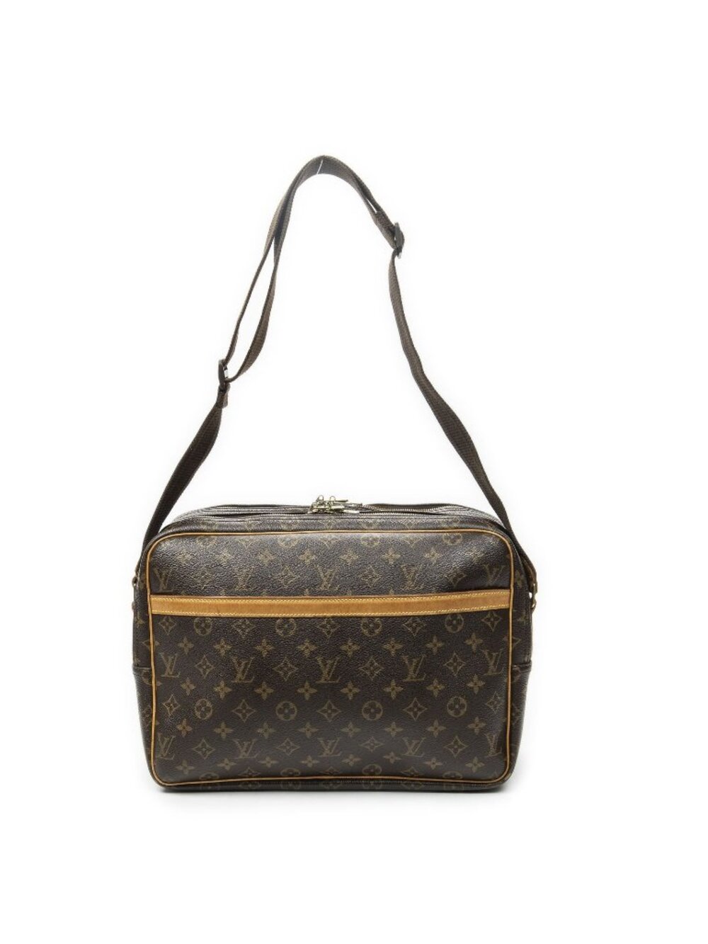 Louis Vuitton Reporter Brown Monogram Canvas Messenger Bag